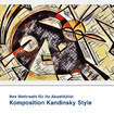 Textilbild Komposition Kandinsky Style