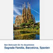 Textilbild Sagrada Familia, Barcelona, Spanien