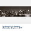Textilbild Manhattan Skyline in S/W