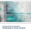 Akustikbild Motiv Farbenspiel in türkis und grau