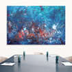 Akustikbild Komposition in blau, Oil on Canvas