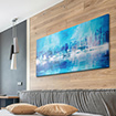 Akustikbild New York Skyline in blau