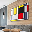 Akustikbild Farbflächen Mondrian Style