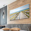Akustikbild Strand mit Dünenübergang Lounge, einseitig, Wandmontage