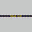 Fußbodenaufkleber gelb-schwarz, Streifen, 120x9,6cm – Abstand halten