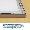 Akustik-Deckensegel– Bestandteile 1:  Aluminiumprofil, 26mm Stärke feste Akustikplatte, 18mm