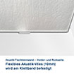 Akustik-Tischtrennwand – Vorder- und Rückseite:   Flexibles Akustik-Vlies (10mm)  wird am Klettband befestigt