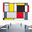 Akustikbild Farbflächen Mondrian Style