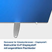 Rückwand für Videokonferenzen – Displaystoff:   Bedruckter E+P Displaystoff mit angenähtem Flachkeder