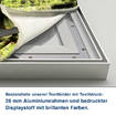 Textilbild, einseitig – Bestandteile 3:  Schalldurchlässiger E+P Akustik Stoff und mit angenähtem Flachkeder. feste Akustikplatte, 18mm