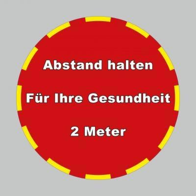 Fußbodenaufkleber, Ø 48cm – Abstand halten