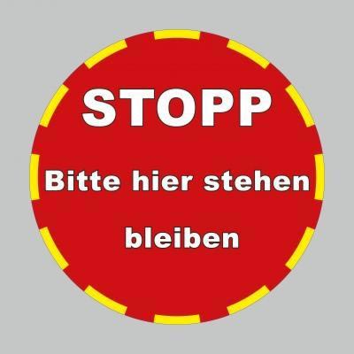 Fußbodenaufkleber, Ø 48cm – STOPP