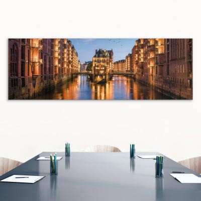Akustikbild Wasserschlößchen in der Speicherstadt, Hamburg
