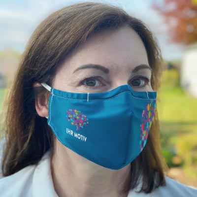 Mund-Nasen-Maske mit Ihrem eigenen Motiv bedruckt