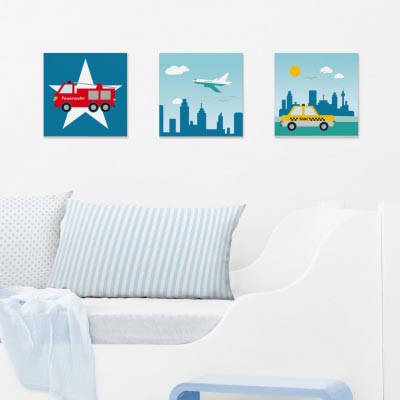 Bilder-Set mit Stadtmotiven, City by Day