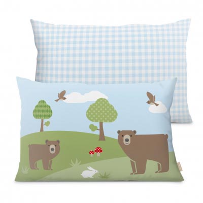 Dekokissen für Kinder mit Waldmotiv, Bears