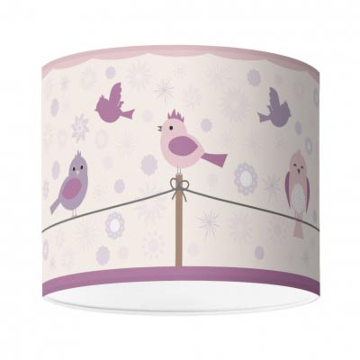 Kinderzimmerlampe mit Vogelmotiv, Birds&Flowers
