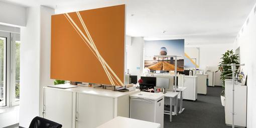 Akustikbilder und Textilspannrahmen für Lufthansa New Workspace